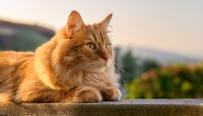 Obraz premium cat in the garden