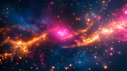 Vibrant cosmic dark matter clusters. Dark Matter. Illustration