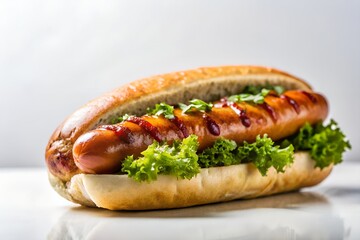 bratwurst in white background
