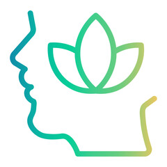 lotus Line Gradient Icon