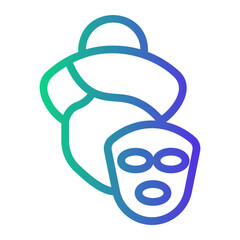 mask Line Gradient Icon