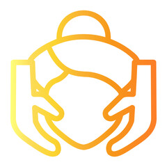 massage Line Gradient Icon