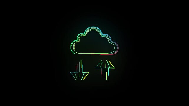 Cloud Computing Animation | Data Transfer, Upload & Download | Cloud Network | Cloud Storage | Digital Data Flow | Technology Animation | Cloud Internet Concept | 4K | Cybersecurity Data Exchange