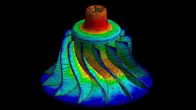Mechanic simulation - Stress analysis of metal rotor