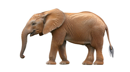 Fototapeta premium Realistic depiction of a standing elephant showcasing detailed texture and natural posture