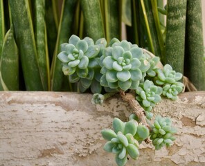 Beautiful succulents in a beautiful pot
