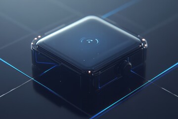 Futuristic Smartwatch with Tech Minimalist Design.