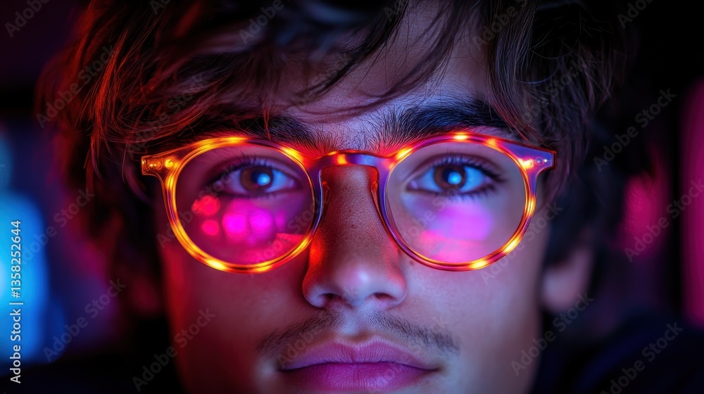Poster a student participating in a virtual science lab.