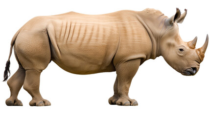 Fototapeta premium Detailed illustration of a rhinoceros showcasing its unique features and natural form