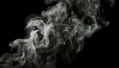 暗闇に漂う白い煙とスモークの演出