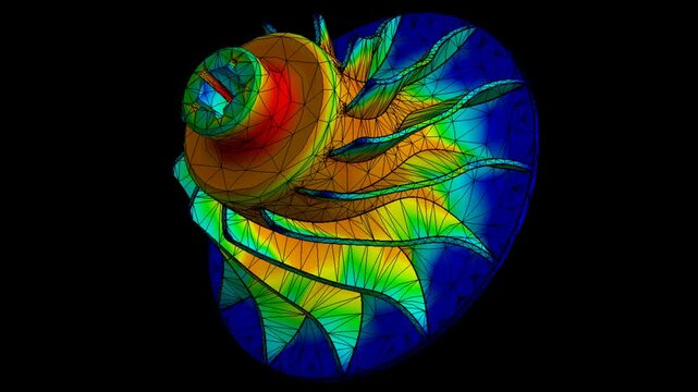 Mechanic simulation - Stress analysis of metal rotor