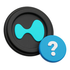 hyperliquid crypto token 3d icon isolated on the transparent background
