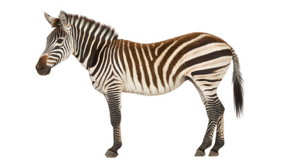 Obraz premium Striking Zebra with Distinctive Stripes Displaying Unique Patterns in Natural Habitat