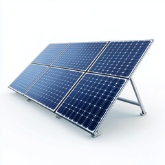 Two solar panels isolated on a white background, with no shadows or reflections