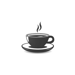 Obraz premium A minimalist illustration depicts a steaming cup of hot beverage