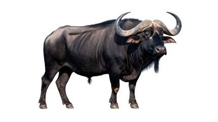 Fototapeta premium Majestic African Buffalo With Impressive Horns Standing Proudly in Natural Habitat