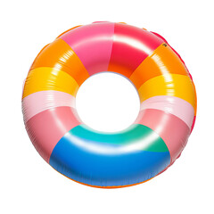 summer swimming ring isolated on white

