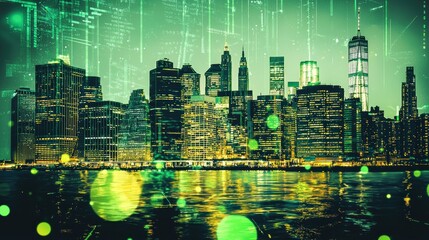 Esg report visuals modern cityscape infographic design urban environment high fidelity viewpoint