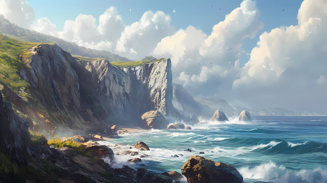 aweinspiring vast ocean cliffs