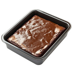 A Vibrant Non Stick Brownie Pan with Polished Finish Isolated on Transparent Background