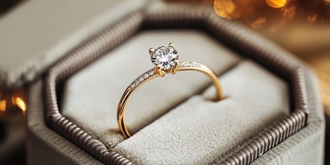 engagement ring in a box
