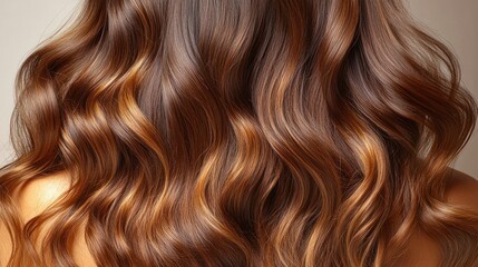 Fototapeta premium Beautiful, healthy, wavy brown hair