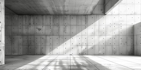empty room with concrete floor