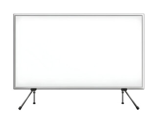 Isolated Background Whiteboard on Tripod Presentation Board Empty Stand