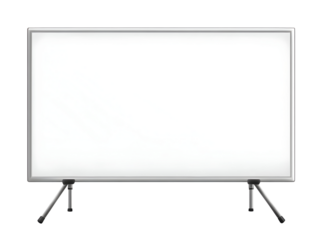 Isolated Background Whiteboard on Tripod Presentation Board Empty Stand