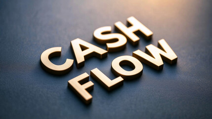 Obraz premium Golden cash flow sign representing business funding and financial success