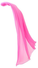 Obraz premium Isolated Elegant Flowing Pink Fabric on Transparent Background Design