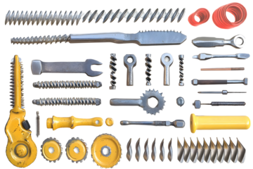 Isolated Mechanical Tools Collection on Transparent Background