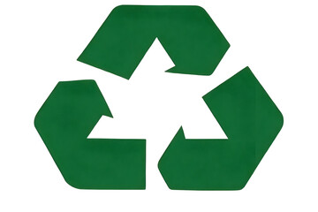 Obraz premium Isolated Green Recycling Symbol Arrow Icon Design Environment Concept