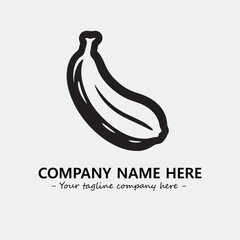 banana illustration for logo company black and white vector image