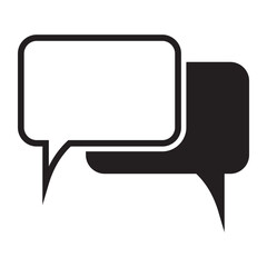 Naklejka premium Balloon text comic speech bubble, cartoon chatting, message box icon design symbol vector illustration.