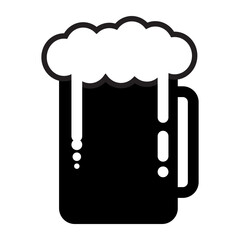 A glass of beer flat style icon vector design