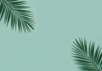 Fototapeta premium Selective focus. a natural and artistic contrast between light and shadow, Abstract of tropical palm leaves casting intricate shadows on a wall, 