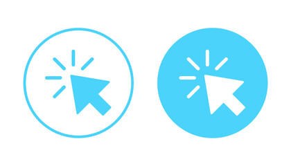 Click icon vector. pointer arrow sign and symbol. cursor icon