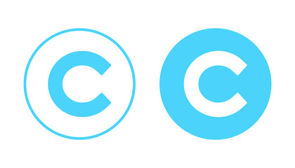 Copyright icon vector. copyright sign and symbol