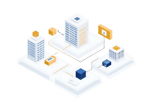 Digital Network Cityscape.