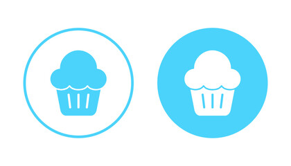 Cup cake icon vector. Cup cake sign and symbol