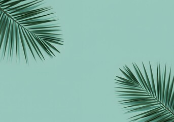 Obraz premium Selective focus. a natural and artistic contrast between light and shadow, Abstract of tropical palm leaves casting intricate shadows on a wall, 