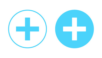 Fototapeta premium Plus icon vector. Add plus sign and symbol