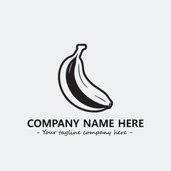 banana illustration for logo company black and white vector image