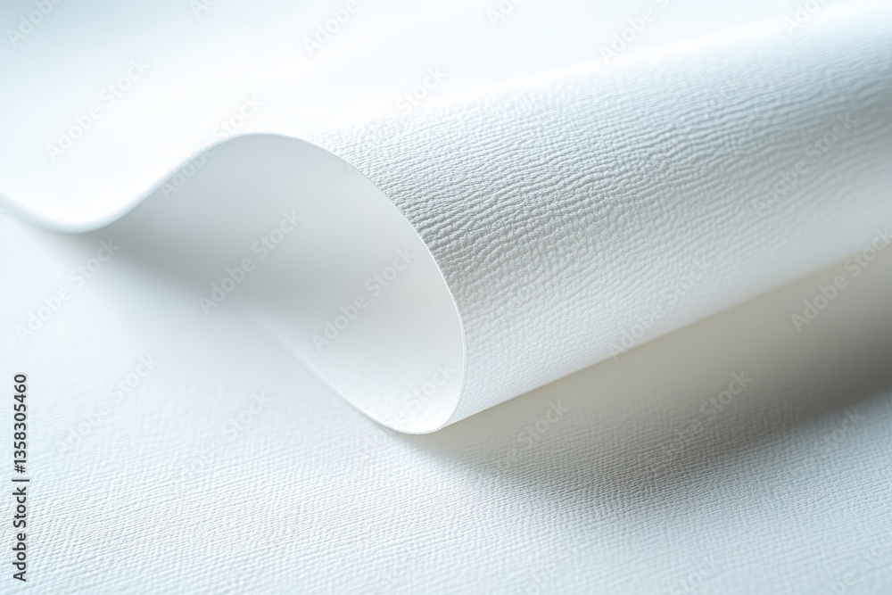 Poster Close view of textured blank paper with a torn edge offering a creative background for artistic projects and designs in a bright environment during daylight