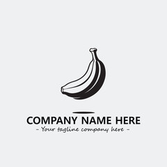 banana illustration for logo company black and white vector image