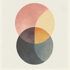 Obraz premium Art Overlapping Circles Scene Design Calming Abstract
