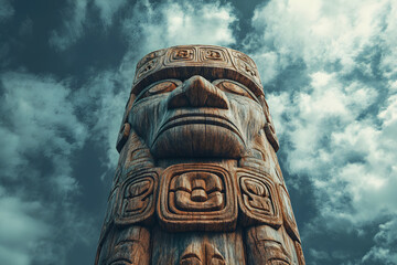 Sacred Totem: A Symbolic Journey Through Ancestral Harmony and Earth's Mystical Forces