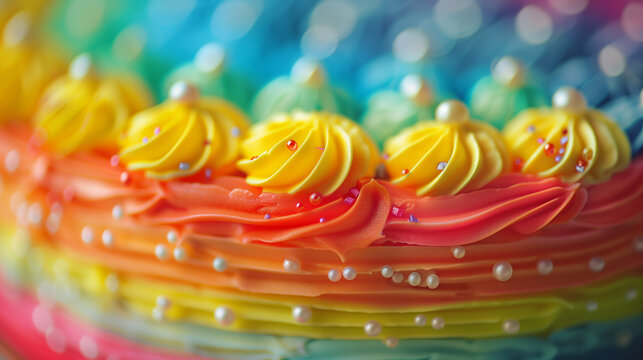 
birthday background theme bright colors,celebration lights and garlands, playful and energetic birthday concept, exciting birthday celebration, party streamers and ribbons, digital birthday artwork.