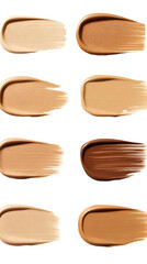 Isolated Background Swatches of Foundation Makeup Skin Tone Samples